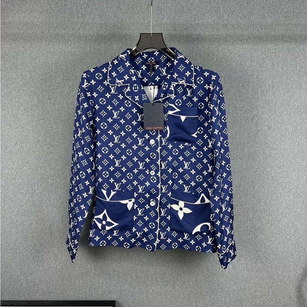 Authentic Louis Vuitton Blue Monogram Blazer